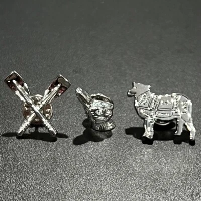 3 Pieces Lapel Pin Set Fancy Men Suit Brooches - Image 1 of 4