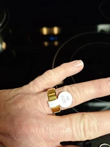 Stainless Steel Comfort Fit Plain Wedding Band Ring Size 10, Gold Tone - Picture 1 of 5