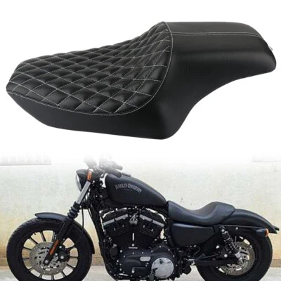 Asiento de dos asientos negro para conductor pasajero para Harley Sportster 883 1200 XL1200T hierro 48 Foto 1 de 4