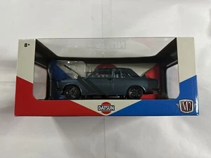 2023 M2 Machines 1970 Datsun 510 Blue Chrome 1/24 CHASE 1/750 R101 FREE SHIP - Picture 1 of 9