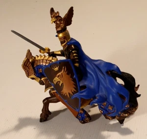 PAPO French Blue Knight Fleur de Lys with Sword on Horse. 15 cm Action Figure. - Picture 1 of 7