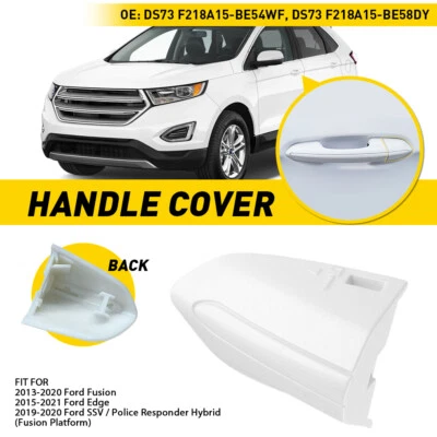 US For 2013-2020 Ford Fusion Left Driver Door Handle Key Bezel Cover Pearl White - Image 1 of 4