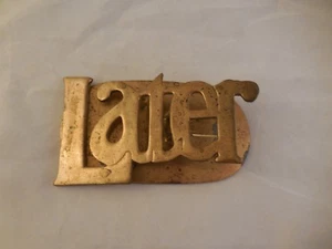 Brass Later Clip Desk Message Holder - Picture 1 of 6