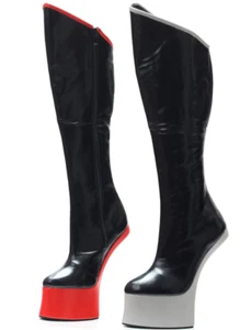NEW LADY'S SEXY 7.9" HIGH HEEL HEELLESS HOOF PONY PLATFORM COSPLAY KNEE BOOTS - Bild 1 von 6