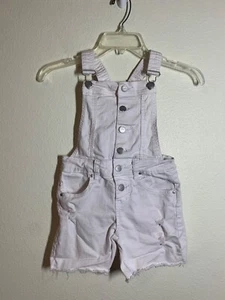 YMI Overall Shorts Denim White Casual Retro Y2K Cut Off Casual Girls Size 7 - Picture 1 of 5