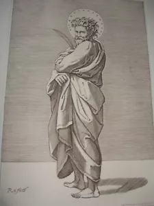 Schlaglithographie / Die Apostel Christi handsigniert Raphael - Bild 1 von 1