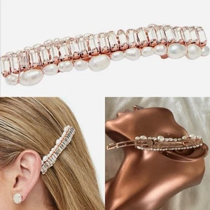 Mimco New πππ Lustre Rose Gold Pearl Clip Hair Pin Hair Tie Holder - Picture 1 of 13