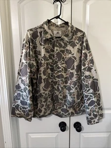 vtg 60s Black Sheep Hunting Jacket Duck Camo Button Up Lightweight XL - Picture 1 of 4