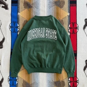 Sudadera De Colección Años 90 Michigan State University Spellout Cuello Redondo Talla Mediana - Imagen 1 de 6