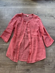 Eileen Fisher Damen rosa Leinen Top Größe Small - Bild 1 von 3