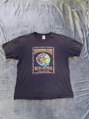 Camiseta Vintage Yunque Para Hombres XL Musconetcong River Blues Festival Hecha en EE. UU. Foto 1 de 4