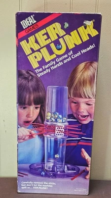 Vtg KERPLUNK Ideal Family Action Board GAME 1986 Complete With Box Extra Parts - Image 1 of 4
