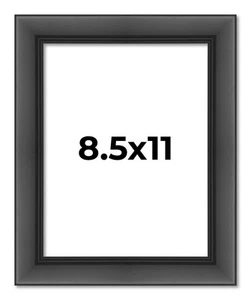 8.5x11 Frame Black Picture Frame Photo Frame UV Acrylic Wood Certificate Frame - Picture 1 of 9