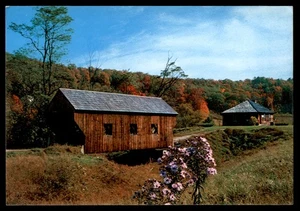 Postcard Covered Bridge in Autumn, Springfield, VT - Picture 1 of 2