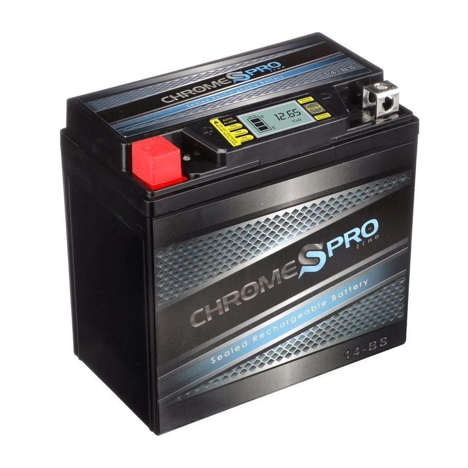 Batería YTX14-BS Chrome Pro Series Alto Rendimiento iGel Powersport con LCD Foto 1 de 4
