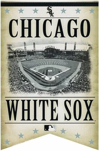 Chicago White Sox Banner 17x26 Pennant Style Premium Felt Stadium Design - Picture 1 of 1