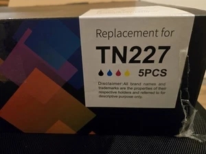 5 pack TN227 TN-227BK/C/M/Y High Yield Toner Cartridge HL-L3290CDW TN-223 Compat - Picture 1 of 4