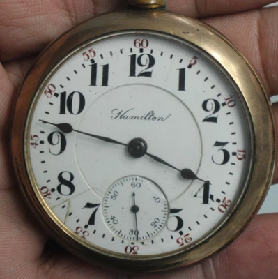 Antique HAMILTON 21 Jewels Adjusted 5 Position Mechanical Pocket Watch 940 - Image 1 of 4