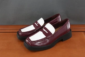 G.H. Bass Weejuns Larson Shoes Womens 8.5 Red Leather Slip On Penny Loafers - Picture 1 of 11