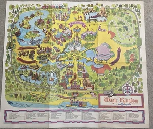 Vintage 1971 Original Walt Disney World Magic Kingdom Souvenir Map Opening Year - Picture 1 of 5