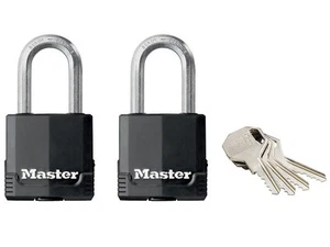 Master Lock Excell™ Padlock Tahan Cuaca 45mm 4-Pin - Dikunci Serupa x 2 - Picture 1 of 1
