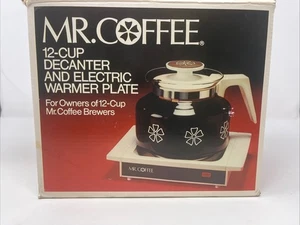 Mr Coffee 12 Cup Decanter And Electric Warmer Plate Vintage USA - Picture 1 of 4