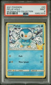 PIPLUP 2021 POKEMON MCDONALDS COLLECTION HOLO PSA 9 💎 💎 💎  - Picture 1 of 2