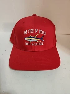 Rare Fish N Fools Big Tuna Bait and Tackle FlexFit S/M Trucker Baseball Hat NOS - Picture 1 of 5