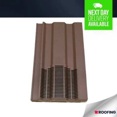 15 x 9 Profile Interlocking Roof Tile Vent Inline Range Built In Downpipe, Brown - Image 1 of 4