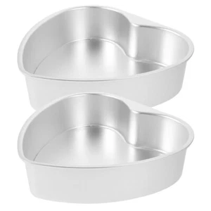 2pcs Heart Cake Tins Set Baking Pans for Cakes Heart Cake Molds Baking Mold - Picture 1 of 12
