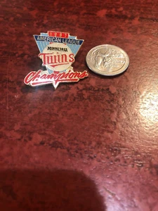 MINNESOTA TWINS 1987 AMERICAN LEAGUE CHAMPIONS PIN - Picture 1 of 1