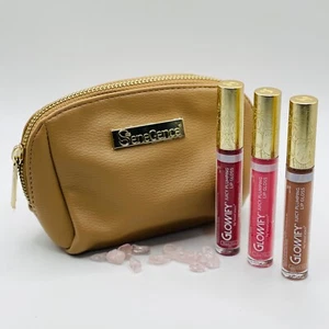 Senegence Glowify Juicy Plumping Lip Gloss Collection 3 Set with Purse RRP $120 - Picture 1 of 15