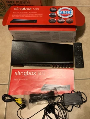 SLINGBOX SB500 Digital HD Media Streamer w/ Remote, Manuals, Cables in Box - Image 1 of 3