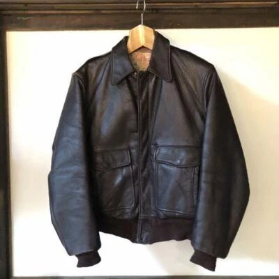 Daniel Boone A-2 Horsehide Leather Blouson Jacket men Vintage 40-50's from JP - Image 1 of 4