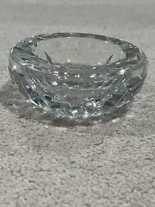 BACCARAT ALICANTE CRYSTAL ROUND CIGARETTE ASHTRAY FRANCE READ PLEASE - Picture 1 of 15