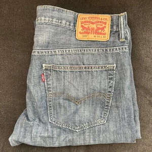 Levis 569 Loose Straight Jeans Men's 34x30 Blue Medium Wash Baggy (Fits 34x28) - Picture 1 of 9
