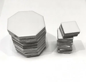 10 PC White Matte Octagon 10 PC White Dot Porcelain Tile(Repair Kit) Arts Crafts - Picture 1 of 4