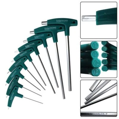 T Griff-Sechskant Inbus-Schraubendreher-Bit Metallschlüssel Set - Bild 1 von 4