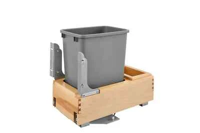 Rev-A-Shelf Maple Bottom Mount Rev-A-Motion Waste Container 4WCBM-15DM-1, New S3 - Image 1 of 4