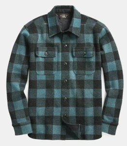 RRL Ralph Lauren 1940s Inspired Wool Cashmere Sweater Shirt Jacket-MEN- L - Picture 1 of 2