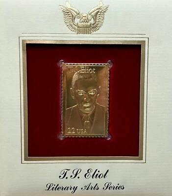 Golden Replicas United States Stamp 1986 T.S. Eliot Literary Arts Series - Image 1 of 3