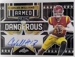 2023 Leaf Metal Football Caleb Williams Auto 1/3 Armed and Dangerous 13 Jersey