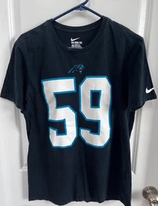T-shirt Nike Carolina Panthers #59 Kuechly taglia media uomo nera e blu bella - Foto 1 di 7
