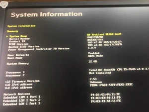 HP Proliant DL360 Gen9 W Intel Xeon CPU E5-2643 v4 @ 3.40GHz 32GB RAM See Photos - Picture 1 of 11