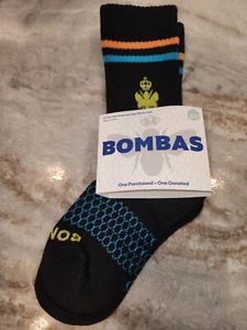 BOMBAS CREW SOCKS WOMEN/YOUTH SIZE XS lot of 5 pairs arch support stay up tech - Picture 1 of 4
