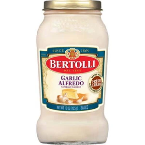 (6 pack)Bertolli Garlic Pasta Sauce Made with Parmesan Cheese,Cream Butter,15 oz - Picture 1 of 9
