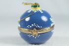 'Blue Bulb With Snowflakes' #K5860 Box or Message Ornament- New In Box