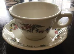 Syracuse China Cup And Saucer Set BOMBAY Pattern, NWT - Picture 1 of 10