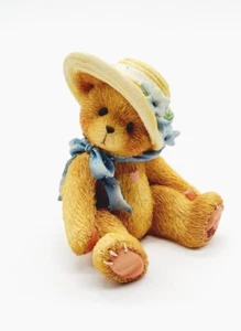 1995 Enesco Cherished Teddies Christy "Take Me To Your Heart" bear hat flower - Picture 1 of 10
