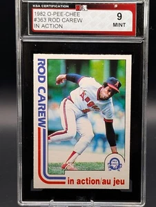 1982 O-PEE-CHEE IN ACTION #363 ROD CAREW ANGELS HOF KSA 9 Mint - Picture 1 of 1